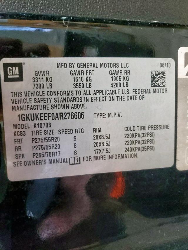 Photo 10 from auction – 2010 GMC YUKON DENA with VIN 1GKUKEEF0AR276606