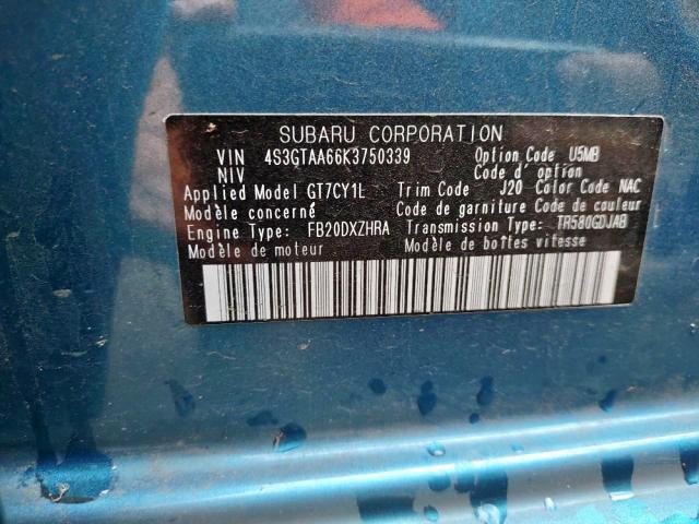 Photo 10 from auction – 2019 SUBARU IMPREZA with VIN 4S3GTAA66K3750339