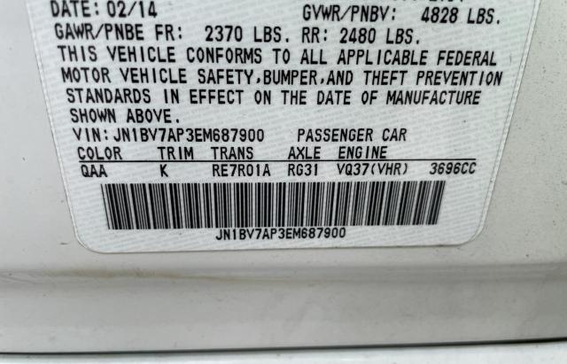 Photo 10 from auction – 2014 INFINITI Q50 BASE with VIN JN1BV7AP3EM687900