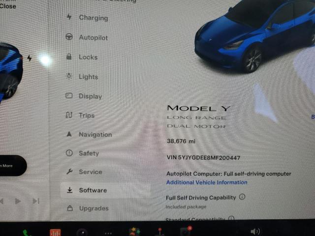 Photo 9 from auction – 2021 TESLA MODEL Y with VIN 5YJYGDEE8MF200447