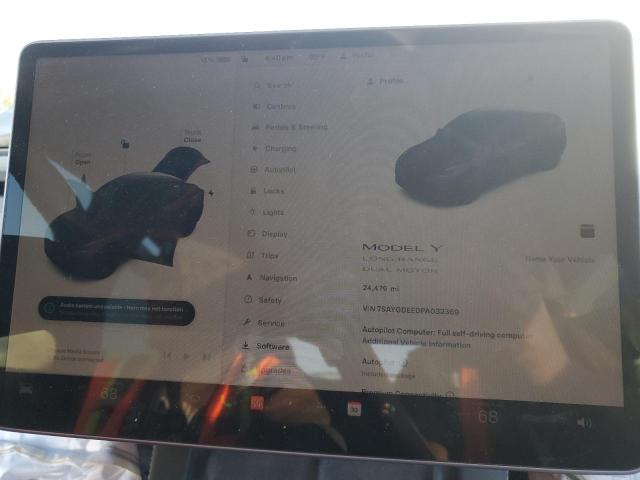 Photo 9 from auction – 2023 TESLA MODEL Y with VIN 7SAYGDEE0PA032369