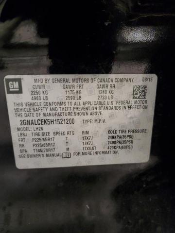 Photo 14 from auction – 2017 CHEVROLET EQUINOX LT with VIN 2GNALCEK5H1521200