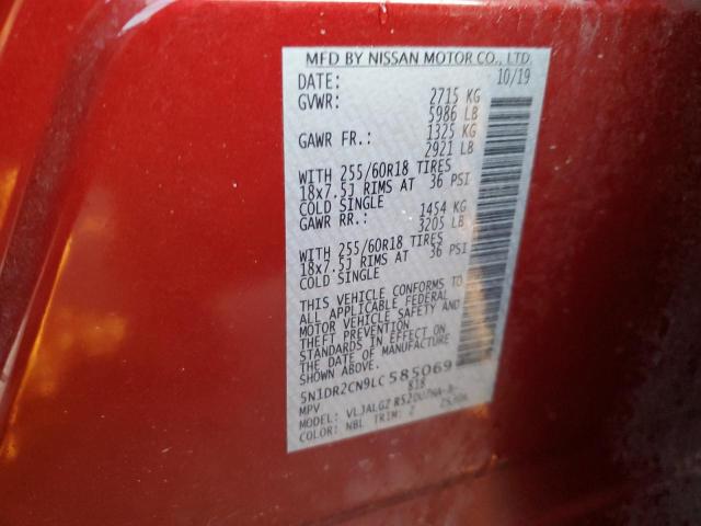 Photo 14 from auction – 2020 NISSAN PATHFINDER with VIN 5N1DR2CN9LC585069
