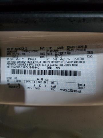Photo 14 from auction – 2016 FORD ESCAPE SE with VIN 1FMCU0GX8GUB69640