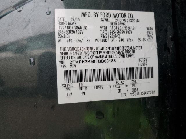 Photo 14 from auction – 2015 FORD EDGE TITAN with VIN 2FMPK3K98FBB03188
