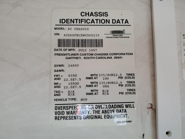 Photo 10 from auction – 1998 FREIGHTLINER CHASSIS X with VIN 4UZ6XFBCXWC905235