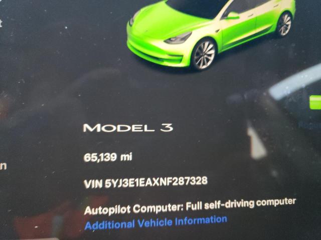 Photo 9 from auction – 2022 TESLA MODEL 3 with VIN 5YJ3E1EAXNF287328