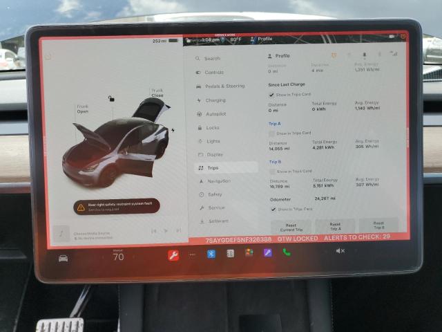 Photo 9 from auction – 2022 TESLA MODEL Y with VIN 7SAYGDEF5NF326388