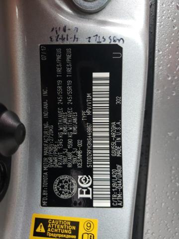 Photo 14 from auction – 2017 TOYOTA HIGHLANDER with VIN 5TDDZRFH3HS449867