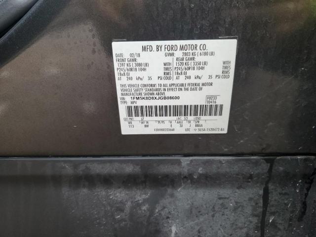 Photo 14 from auction – 2018 FORD EXPLORER X with VIN 1FM5K8D8XJGB08600