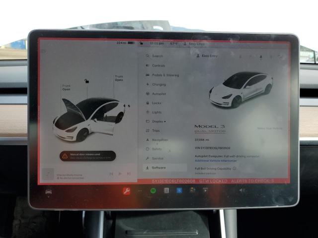 Photo 9 from auction – 2020 TESLA MODEL 3 with VIN 5YJ3E1EC6LF602608