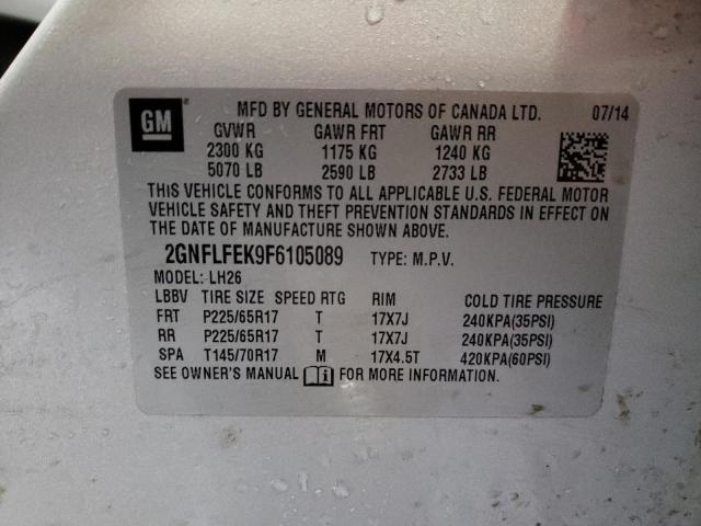 Photo 14 from auction – 2015 CHEVROLET EQUINOX LT with VIN 2GNFLFEK9F6105089