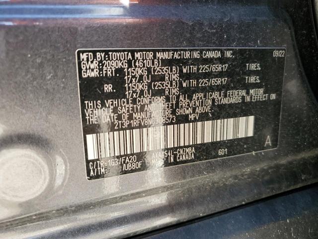 Photo 13 from auction – 2022 TOYOTA RAV4 XLE with VIN 2T3P1RFV8NC308573