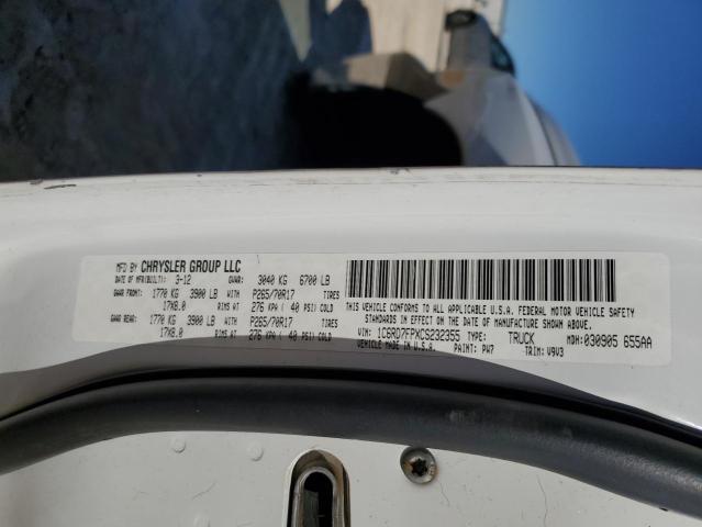 Photo 12 from auction – 2012 DODGE RAM 1500 S with VIN 1C6RD7FPXCS232355