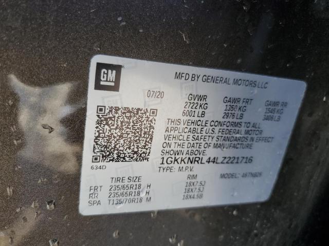 Photo 14 from auction – 2020 GMC ACADIA SLE with VIN 1GKKNRL44LZ221716
