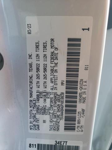 Photo 14 from auction – 2023 TOYOTA SEQUOIA SR with VIN 7SVAAABA6PX010830