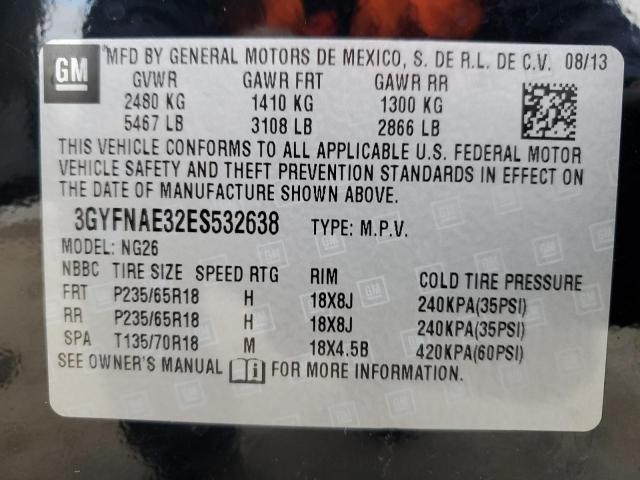 Photo 14 from auction – 2014 CADILLAC SRX with VIN 3GYFNAE32ES532638