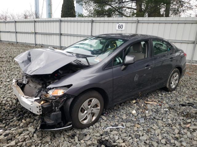 HONDA CIVIC LX 2013 with VIN 19XFB2F50DE225972 - Photo from auction