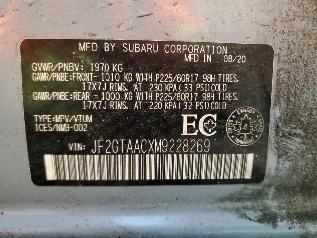 Photo 14 from auction – 2021 SUBARU CROSSTREK with VIN JF2GTAACXM9228269