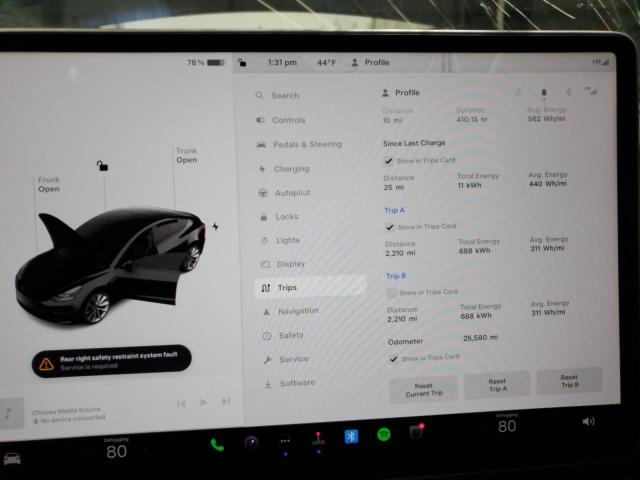 Photo 9 from auction – 2023 TESLA MODEL 3 with VIN 5YJ3E1EA1PF452038