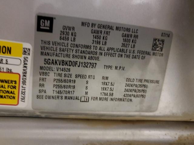 Photo 14 from auction – 2015 BUICK ENCLAVE with VIN 5GAKVBKD0FJ132797