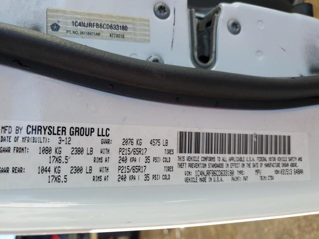 Photo 14 from auction – 2012 JEEP PATRIOT LA with VIN 1C4NJRFB6CD633180