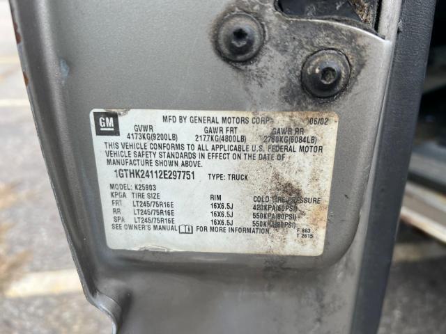 Photo 10 from auction – 2002 GMC SIERRA K25 with VIN 1GTHK24112E297751