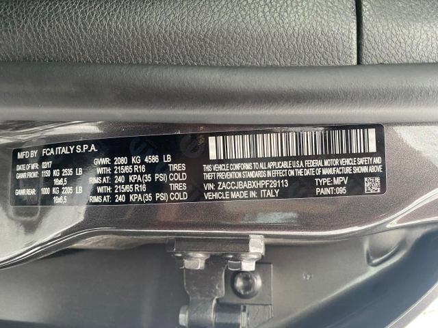 Photo 10 from auction – 2017 JEEP RENEGADE S with VIN ZACCJBABXHPF29113