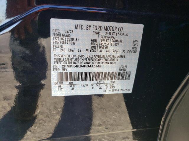 Photo 14 from auction – 2023 FORD EDGE TITAN with VIN 2FMPK4K94PBA45748