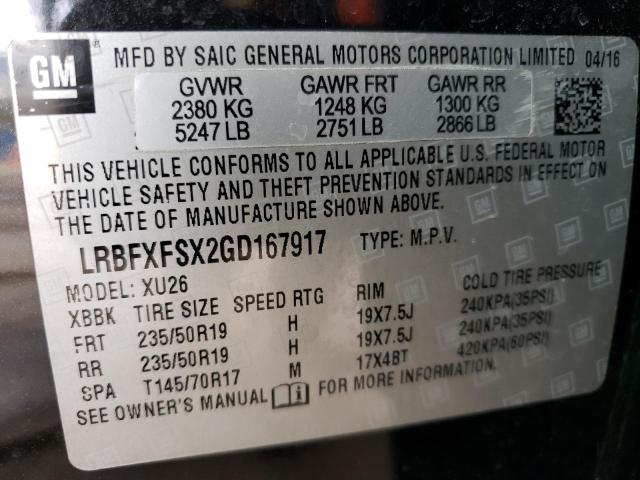 Photo 14 from auction – 2016 BUICK ENVISION P with VIN LRBFXFSX2GD167917