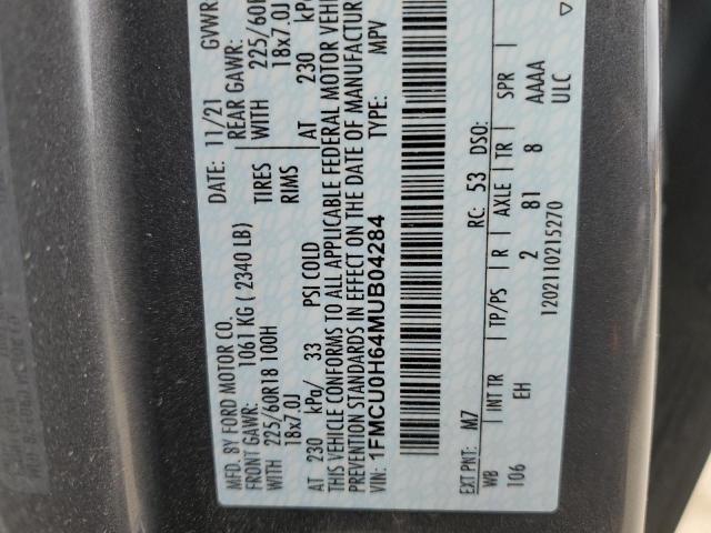 Photo 14 from auction – 2021 FORD ESCAPE SEL with VIN 1FMCU0H64MUB04284