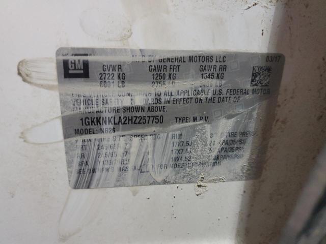 Photo 14 from auction – 2017 GMC ACADIA SLE with VIN 1GKKNKLA2HZ257750