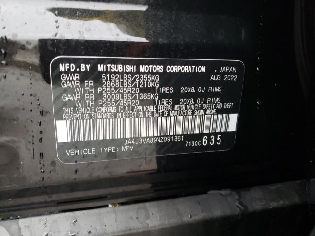 Photo 14 from auction – 2022 MITSUBISHI OUTLANDER with VIN JA4J3VA89NZ091361
