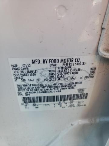 Photo 14 from auction – 2013 FORD EDGE SPORT with VIN 2FMDK3AK8DBA77499