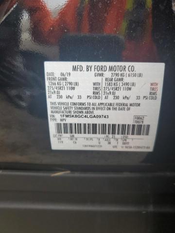 Photo 14 from auction – 2020 FORD EXPLORER S with VIN 1FM5K8GC4LGA09743