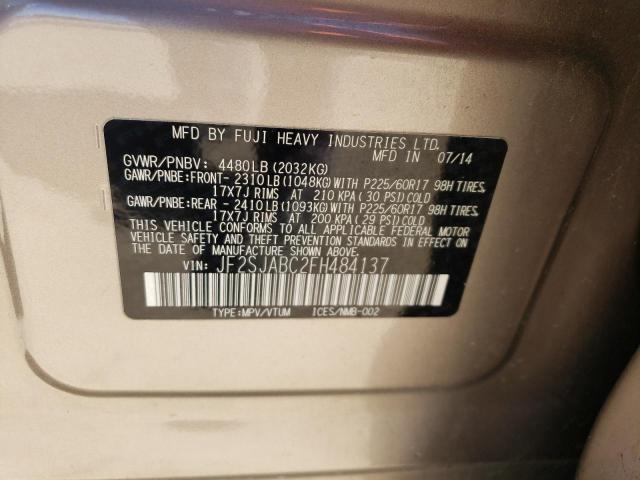 Photo 14 from auction – 2015 SUBARU FORESTER 2 with VIN JF2SJABC2FH484137