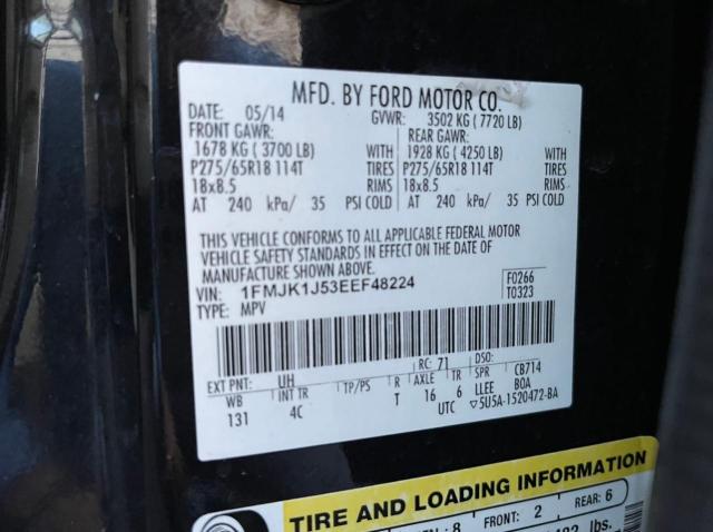 Photo 10 from auction – 2014 FORD EXPEDITION with VIN 1FMJK1J53EEF48224