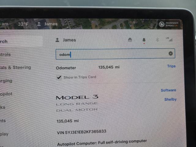 Photo 9 from auction – 2019 TESLA MODEL 3 with VIN 5YJ3E1EB2KF365833