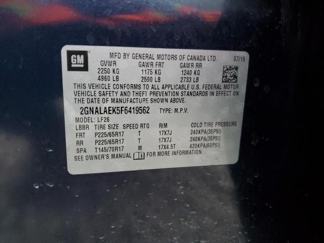 Photo 14 from auction – 2015 CHEVROLET EQUINOX LS with VIN 2GNALAEK5F6419562