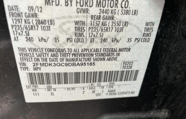 Photo 10 from auction – 2013 FORD EDGE SE with VIN 2FMDK3GC9DBA95185