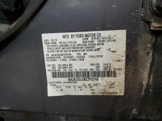 Photo 14 from auction – 2019 FORD ECOSPORT S with VIN MAJ6S3GL0KC293248