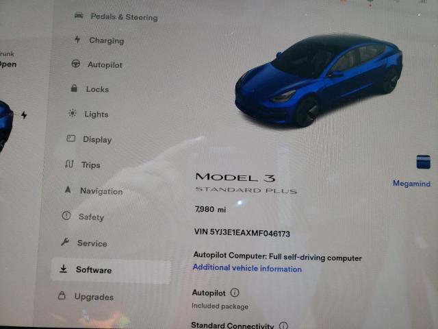 Photo 9 from auction – 2021 TESLA MODEL 3 with VIN 5YJ3E1EAXMF046173