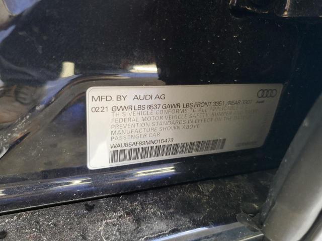 Photo 14 from auction – 2021 AUDI S8 with VIN WAU8SAF89MN015473