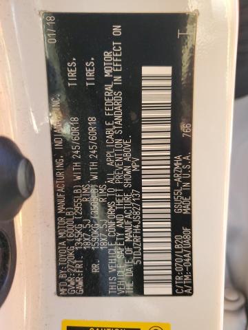 Photo 14 from auction – 2018 TOYOTA HIGHLANDER with VIN 5TDJZRFH4JS827137