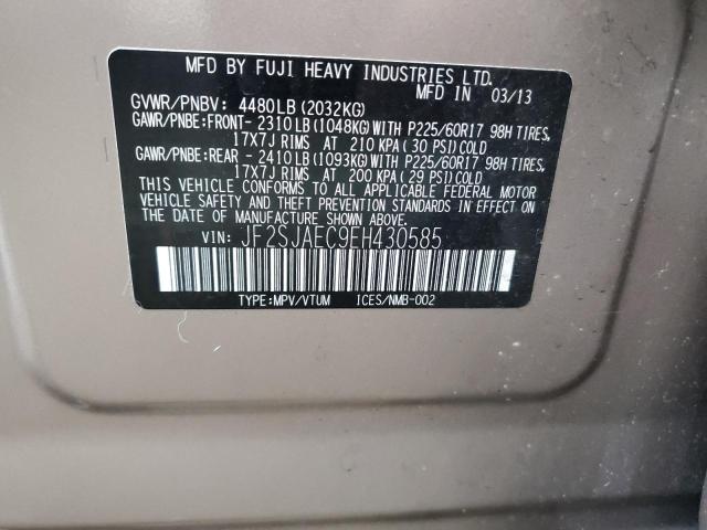 Photo 14 from auction – 2014 SUBARU FORESTER 2 with VIN JF2SJAEC9EH430585