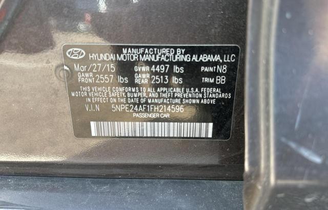 Photo 10 from auction – 2015 HYUNDAI SONATA SE with VIN 5NPE24AF1FH214596
