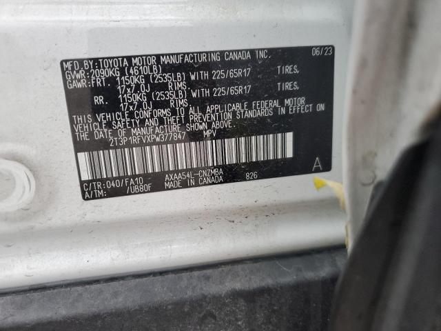 Photo 14 from auction – 2023 TOYOTA RAV4 XLE with VIN 2T3P1RFVXPW377847
