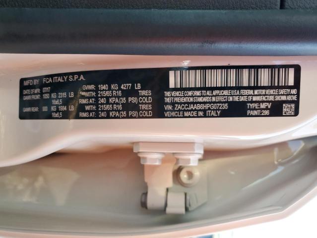 Photo 14 from auction – 2017 JEEP RENEGADE S with VIN ZACCJAAB6HPG07235