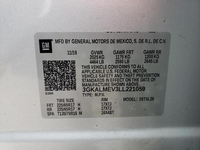 Photo 14 from auction – 2020 GMC TERRAIN SL with VIN 3GKALMEV3LL221059
