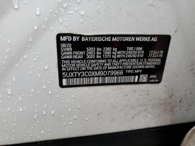 Photo 14 from auction – 2021 BMW X3 SDRIVE3 with VIN 5UXTY3C0XM9D79966